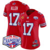 Women’s Bills 2024 AFC East Division Champions Vapor Limited Jersey – All Stitched – Red – Josh Allen Jersey