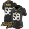Women’s Buffalo Bills 2024 Bills Mafia Patch Gold Vapor Limited Jersey – All Stitched – Black Limited – Matt Milano Jersey