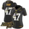 Women’s Buffalo Bills 2024 Bills Mafia Patch Gold Vapor Limited Jersey – All Stitched – Black Limited – Donald Trump Jersey