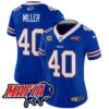 Women’s Buffalo Bills 2024 Bills Mafia Patch Vapor Limited Jersey – All Stitched – Royal – Von Miller Jersey