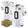 Bills 2024 AFC East Division Champions Gold Vapor Limited Jersey – All Stitched – White Gold – Keon Coleman Jersey