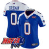 Women’s Buffalo Bills 2024 Bills Mafia Patch Vapor Limited Jersey – All Stitched – Royal Alternate – Keon Coleman Jersey