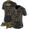 Women’s Buffalo Bills 2024 Bills Mafia Patch Gold Vapor Limited Jersey – All Stitched – Black Gold – Donald Trump Jersey