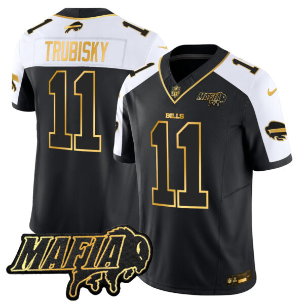 Buffalo Bills 2024 Bills Mafia Patch Gold Vapor Limited Jersey – All Stitched – Alternate – Mitchell Trubisky Jersey