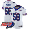Women’s Buffalo Bills 2024 Bills Mafia Patch Vapor Limited Jersey – All Stitched – White – Matt Milano Jersey