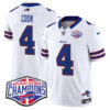 Bills 2024 AFC East Division Champions Vapor Limited Jersey – All Stitched – White – James Cook Jersey