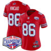 Women’s Bills 2024 AFC East Division Champions Vapor Limited Jersey – All Stitched – Red – Dalton Kincaid Jersey