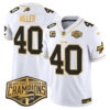 Bills 2024 AFC East Division Champions Gold Vapor Limited Jersey – All Stitched – White Gold – Von Miller Jersey