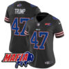 Women’s Buffalo Bills 2024 Bills Mafia Patch Vapor Limited Jersey – All Stitched – Black – Donald Trump Jersey