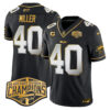 Bills 2024 AFC East Division Champions Gold Vapor Limited Jersey – All Stitched – Black Limited – Von Miller Jersey