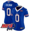 Women’s Buffalo Bills 2024 Bills Mafia Patch Vapor Limited Jersey – All Stitched – Royal – Keon Coleman Jersey