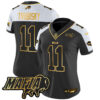 Women’s Buffalo Bills 2024 Bills Mafia Patch Gold Vapor Limited Jersey – All Stitched – Alternate – Mitchell Trubisky Jersey