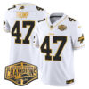 Bills 2024 AFC East Division Champions Gold Vapor Limited Jersey – All Stitched – White Gold – Donald Trump Jersey