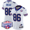 Women’s Bills 2024 AFC East Division Champions Vapor Limited Jersey – All Stitched – White – Dalton Kincaid Jersey