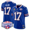 Bills 2024 AFC East Division Champions Vapor Limited Jersey – All Stitched – Royal – Josh Allen Jersey
