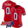 Women’s Buffalo Bills 2024 Bills Mafia Patch Vapor Limited Jersey – All Stitched – Red – Keon Coleman Jersey