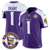 Minnesota Vikings King Of The North Patch Vapor Limited Jersey – Est. 1961 Patch – All Stitched – Purple Alternate – Bud Grant Jersey