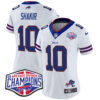 Women’s Bills 2024 AFC East Division Champions Vapor Limited Jersey – All Stitched – White – Khalil Shakir Jersey
