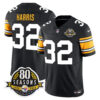 Pittsburgh Steelers 80th Anniversary Patch Vapor Limited Jersey – All Stitched – 1975 Throwback – Franco Harris Jersey