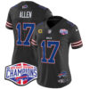 Women’s Bills 2024 AFC East Division Champions Vapor Limited Jersey – All Stitched – Black – Josh Allen Jersey
