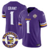Minnesota Vikings King Of The North Patch Vapor Limited Jersey – Est. 1961 Patch – All Stitched – Purple – Bud Grant Jersey