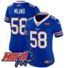 Women’s Buffalo Bills 2024 Bills Mafia Patch Vapor Limited Jersey – All Stitched – Royal – Matt Milano Jersey