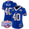 Women’s Bills 2024 AFC East Division Champions Vapor Limited Jersey – All Stitched – Royal – Von Miller Jersey