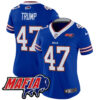 Women’s Buffalo Bills 2024 Bills Mafia Patch Vapor Limited Jersey – All Stitched – Royal – Donald Trump Jersey