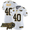 Women’s Buffalo Bills 2024 Bills Mafia Patch Gold Vapor Limited Jersey – All Stitched – White Gold – Von Miller Jersey