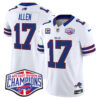 Bills 2024 AFC East Division Champions Vapor Limited Jersey – All Stitched – White – Josh Allen Jersey