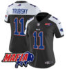 Women’s Buffalo Bills 2024 Bills Mafia Patch Vapor Limited Jersey – All Stitched – Black Alternate – Mitchell Trubisky Jersey