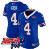 Women’s Buffalo Bills 2024 Bills Mafia Patch Vapor Limited Jersey – All Stitched – Royal – James Cook Jersey