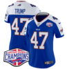 Women’s Bills 2024 AFC East Division Champions Vapor Limited Jersey – All Stitched – Royal Alternate – Donald Trump Jersey