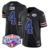 Bills 2024 AFC East Division Champions Vapor Limited Jersey – All Stitched – Black – James Cook Jersey
