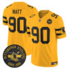 Pittsburgh Steelers Throwback 1933 Patch Vapor Limited Jersey – All Stitched – Gold – T. J. Watt Jersey