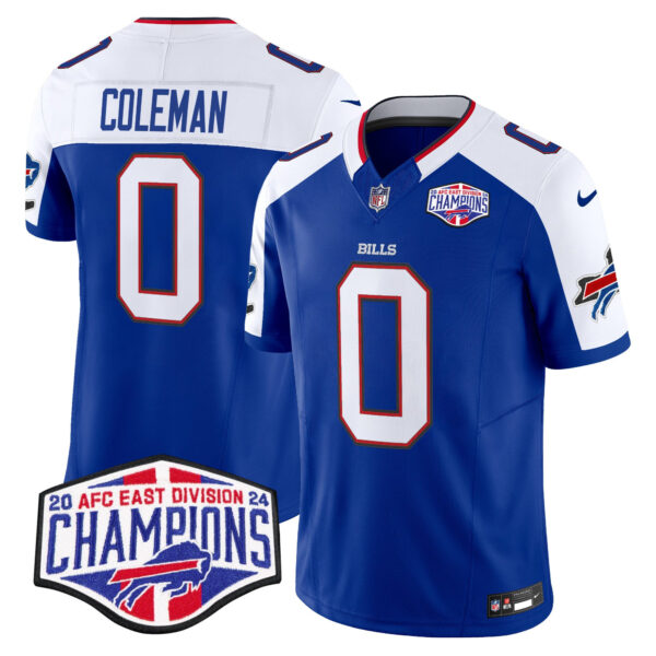 Bills 2024 AFC East Division Champions Vapor Limited Jersey – All Stitched – Royal Alternate – Keon Coleman Jersey