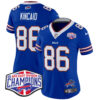 Women’s Bills 2024 AFC East Division Champions Vapor Limited Jersey – All Stitched – Royal – Dalton Kincaid Jersey