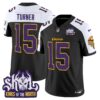 Minnesota Vikings King Of The North Patch Throwback Vapor Limited Jersey V2 – All Stitched – Black Alternate – Dallas Turner Jersey
