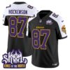 Minnesota Vikings King Of The North Patch Throwback Vapor Limited Jersey V2 – All Stitched – Black Alternate – T.J. Hockenson Jersey