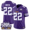 Minnesota Vikings King Of The North Patch Vapor Limited Jersey V2 – All Stitched – Purple – Harrison Smith Jersey