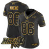 Women’s Buffalo Bills 2024 Bills Mafia Patch Gold Vapor Limited Jersey – All Stitched – Black Gold – Dalton Kincaid Jersey