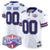 Bills 2024 AFC East Division Champions Vapor Limited Custom Jersey – All Stitched – White Jersey