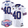 Bills 2024 AFC East Division Champions Vapor Limited Jersey – All Stitched – White – Von Miller Jersey