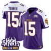 Minnesota Vikings King Of The North Patch Throwback Vapor Limited Jersey V2 – All Stitched – Purple Alternate – Dallas Turner Jersey