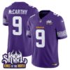 Minnesota Vikings King Of The North Patch Vapor Limited Jersey V2 – All Stitched – Purple – J.J. McCarthy Jersey
