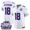 Minnesota Vikings King Of The North Patch Throwback Vapor Limited Jersey V2 – All Stitched – Winter Warrior – Justin Jefferson Jersey