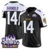 Minnesota Vikings King Of The North Patch Vapor Limited Jersey V2 – All Stitched – Black Alternate – Sam Darnold Jersey