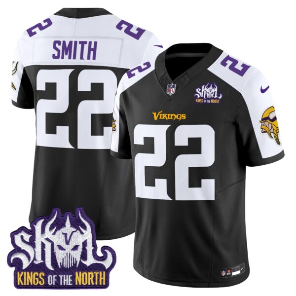 Minnesota Vikings King Of The North Patch Vapor Limited Jersey V2 – All Stitched – Black Alternate – Harrison Smith Jersey