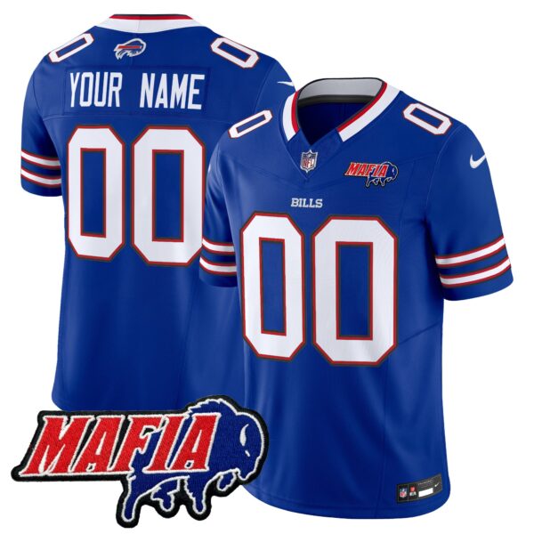 Buffalo Bills 2024 Bills Mafia Patch Vapor Limited Custom Jersey – All Stitched – Royal Jersey