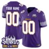 Minnesota Vikings King Of The North Patch Throwback Vapor Limited Custom Jersey V2 – All Stitched – Purple Jersey